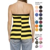 image:imageSTRETCH IS COMFORT Tube Tops for Women  Cotton Tops  Bandeau Top Long Length Mid and Cropped Length Plus Size  XS 5XBlack and Yellow Stripes