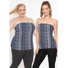 image:imageSTRETCH IS COMFORT Tube Tops for Women  Cotton Tops  Bandeau Top Long Length Mid and Cropped Length Plus Size  XS 5XBoho Chakra Blue
