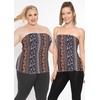image:imageSTRETCH IS COMFORT Tube Tops for Women  Cotton Tops  Bandeau Top Long Length Mid and Cropped Length Plus Size  XS 5XBoho Natural Floral