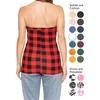 image:imageSTRETCH IS COMFORT Tube Tops for Women  Cotton Tops  Bandeau Top Long Length Mid and Cropped Length Plus Size  XS 5XBuffalo Plaid