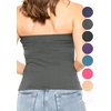 image:imageSTRETCH IS COMFORT Tube Tops for Women  Cotton Tops  Bandeau Top Long Length Mid and Cropped Length Plus Size  XS 5XCharcoal Gray