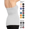 image:imageSTRETCH IS COMFORT Tube Tops for Women  Cotton Tops  Bandeau Top Long Length Mid and Cropped Length Plus Size  XS 5XHeather Gray