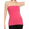 image:imageSTRETCH IS COMFORT Tube Tops for Women  Cotton Tops  Bandeau Top Long Length Mid and Cropped Length Plus Size  XS 5XHot Pink