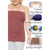 image:imageSTRETCH IS COMFORT Tube Tops for Women  Cotton Tops  Bandeau Top Long Length Mid and Cropped Length Plus Size  XS 5XPink Gingham