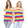 image:imageSTRETCH IS COMFORT Tube Tops for Women  Cotton Tops  Bandeau Top Long Length Mid and Cropped Length Plus Size  XS 5XRainbow