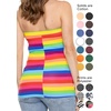 image:imageSTRETCH IS COMFORT Tube Tops for Women  Cotton Tops  Bandeau Top Long Length Mid and Cropped Length Plus Size  XS 5XRainbow