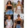 image:imageSTRETCH IS COMFORT Tube Tops for Women  Cotton Tops  Bandeau Top Long Length Mid and Cropped Length Plus Size  XS 5XWhite