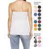 image:imageSTRETCH IS COMFORT Tube Tops for Women  Cotton Tops  Bandeau Top Long Length Mid and Cropped Length Plus Size  XS 5XWhite
