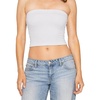 image:imageSTRETCH IS COMFORT Tube Tops for Women  Cotton Tops  Bandeau Top Long Length Mid and Cropped Length Plus Size  XS 5XWhite