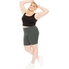 image:imageSTRETCH IS COMFORT Cotton Biker Shorts Women Black Shorts and Capris 1X10X  Solids 95 cotton 5 spandex prints 95 polyester 5 spandex running shorts workout shorts women womens athletic shortsCharcoal Gray