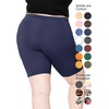 image:imageSTRETCH IS COMFORT Cotton Biker Shorts Women Black Shorts and Capris 1X10X  Solids 95 cotton 5 spandex prints 95 polyester 5 spandex running shorts workout shorts women womens athletic shortsNavy Blue