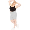 image:imageSTRETCH IS COMFORT Cotton Biker Shorts Women Black Shorts and Capris 1X10X  Solids 95 cotton 5 spandex prints 95 polyester 5 spandex running shorts workout shorts women womens athletic shortsHeather Gray
