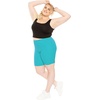 image:imageSTRETCH IS COMFORT Cotton Biker Shorts Women Black Shorts and Capris 1X10X  Solids 95 cotton 5 spandex prints 95 polyester 5 spandex running shorts workout shorts women womens athletic shortsTurquoise