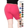 image:imageSTRETCH IS COMFORT Cotton Biker Shorts Women Black Shorts and Capris 1X10X  Solids 95 cotton 5 spandex prints 95 polyester 5 spandex running shorts workout shorts women womens athletic shortsHot Pink