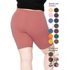 image:imageSTRETCH IS COMFORT Cotton Biker Shorts Women Black Shorts and Capris 1X10X  Solids 95 cotton 5 spandex prints 95 polyester 5 spandex running shorts workout shorts women womens athletic shortsDark Mauve