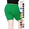 image:imageSTRETCH IS COMFORT Cotton Biker Shorts Women Black Shorts and Capris 1X10X  Solids 95 cotton 5 spandex prints 95 polyester 5 spandex running shorts workout shorts women womens athletic shortsKelly Green
