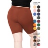 image:imageSTRETCH IS COMFORT Cotton Biker Shorts Women Black Shorts and Capris 1X10X  Solids 95 cotton 5 spandex prints 95 polyester 5 spandex running shorts workout shorts women womens athletic shortsAlmond
