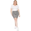 image:imageSTRETCH IS COMFORT Cotton Biker Shorts Women Black Shorts and Capris 1X10X  Solids 95 cotton 5 spandex prints 95 polyester 5 spandex running shorts workout shorts women womens athletic shortsCheckered Black and White
