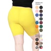 image:imageSTRETCH IS COMFORT Cotton Biker Shorts Women Black Shorts and Capris 1X10X  Solids 95 cotton 5 spandex prints 95 polyester 5 spandex running shorts workout shorts women womens athletic shortsYellow