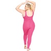 image:imageSTRETCH IS COMFORT Womens Plus Size Tank Unitard Athletic Rompers For Women  95 cotton 5 spandex round neckline sleeveless straps Uback seamless front one piece outfits for women workout romperHot Pink