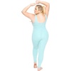 image:imageSTRETCH IS COMFORT Womens Plus Size Tank Unitard Athletic Rompers For Women  95 cotton 5 spandex round neckline sleeveless straps Uback seamless front one piece outfits for women workout romperMint