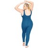 image:imageSTRETCH IS COMFORT Womens Plus Size Tank Unitard Athletic Rompers For Women  95 cotton 5 spandex round neckline sleeveless straps Uback seamless front one piece outfits for women workout romperTeal