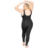 image:imageSTRETCH IS COMFORT Womens Plus Size Tank Unitard Athletic Rompers For Women  95 cotton 5 spandex round neckline sleeveless straps Uback seamless front one piece outfits for women workout romperBlack