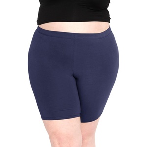 image:imageSTRETCH IS COMFORT Cotton Biker Shorts Women Black Shorts and Capris 1X10X  Solids 95 cotton 5 spandex prints 95 polyester 5 spandex running shorts workout shorts women womens athletic shortsNavy Blue