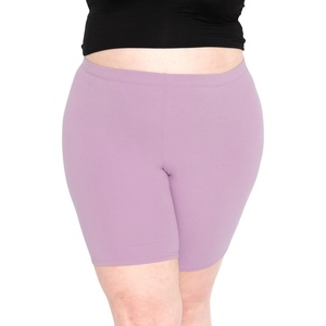 image:imageSTRETCH IS COMFORT Cotton Biker Shorts Women Black Shorts and Capris 1X10X  Solids 95 cotton 5 spandex prints 95 polyester 5 spandex running shorts workout shorts women womens athletic shortsOrchid Purple