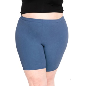 image:imageSTRETCH IS COMFORT Cotton Biker Shorts Women Black Shorts and Capris 1X10X  Solids 95 cotton 5 spandex prints 95 polyester 5 spandex running shorts workout shorts women womens athletic shortsLight Navy