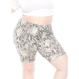image:imageSTRETCH IS COMFORT Cotton Biker Shorts Women Black Shorts and Capris 1X10X  Solids 95 cotton 5 spandex prints 95 polyester 5 spandex running shorts workout shorts women womens athletic shortsSnake