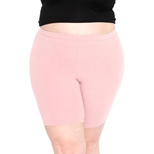 image:imageSTRETCH IS COMFORT Cotton Biker Shorts Women Black Shorts and Capris 1X10X  Solids 95 cotton 5 spandex prints 95 polyester 5 spandex running shorts workout shorts women womens athletic shortsLight Pink