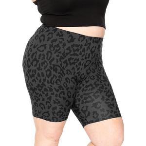 image:imageSTRETCH IS COMFORT Cotton Biker Shorts Women Black Shorts and Capris 1X10X  Solids 95 cotton 5 spandex prints 95 polyester 5 spandex running shorts workout shorts women womens athletic shortsBlack Cheetah