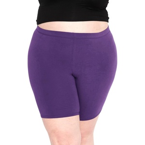 image:imageSTRETCH IS COMFORT Cotton Biker Shorts Women Black Shorts and Capris 1X10X  Solids 95 cotton 5 spandex prints 95 polyester 5 spandex running shorts workout shorts women womens athletic shortsPurple