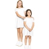 image:imageGirls Oh So Soft TShirt Dress White 16  95 polyester 5 spandex crew neck pullon style soft stretch leggings layer school play travel washable