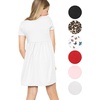image:imageGirls Oh So Soft TShirt Dress White XLarge  95 polyester 5 spandex crew neck pullon style soft stretch leggings layer school play travel washable