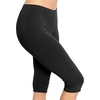 image:imageSTRETCH IS COMFORT Cotton Capri Leggings Knee Length Pants Plus Size  Soft pullon comfort lightweight summer feel ankle option casual layering cotton leggings black capris under dressesBlack