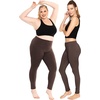 image:imageSTRETCH IS COMFORT Cotton Capri Leggings Knee Length Pants Plus Size  Soft pullon comfort lightweight summer feel ankle option casual layering cotton leggings black capris under dressesBrown