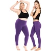 image:imageSTRETCH IS COMFORT Cotton Capri Leggings Knee Length Pants Plus Size  Soft pullon comfort lightweight summer feel ankle option casual layering cotton leggings black capris under dressesPurple