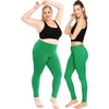 image:imageSTRETCH IS COMFORT Cotton Capri Leggings Knee Length Pants Plus Size  Soft pullon comfort lightweight summer feel ankle option casual layering cotton leggings black capris under dressesKelly Green