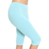 image:imageSTRETCH IS COMFORT Cotton Capri Leggings Knee Length Pants Plus Size  Soft pullon comfort lightweight summer feel ankle option casual layering cotton leggings black capris under dressesSky Blue