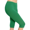 image:imageSTRETCH IS COMFORT Cotton Capri Leggings Knee Length Pants Plus Size  Soft pullon comfort lightweight summer feel ankle option casual layering cotton leggings black capris under dressesKelly Green