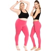 image:imageSTRETCH IS COMFORT Cotton Capri Leggings Knee Length Pants Plus Size  Soft pullon comfort lightweight summer feel ankle option casual layering cotton leggings black capris under dressesHot Pink
