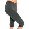 image:imageSTRETCH IS COMFORT Cotton Capri Leggings Knee Length Pants Plus Size  Soft pullon comfort lightweight summer feel ankle option casual layering cotton leggings black capris under dressesCharcoal Gray