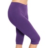 image:imageSTRETCH IS COMFORT Cotton Capri Leggings Knee Length Pants Plus Size  Soft pullon comfort lightweight summer feel ankle option casual layering cotton leggings black capris under dressesPurple