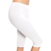 image:imageSTRETCH IS COMFORT Cotton Capri Leggings Knee Length Pants Plus Size  Soft pullon comfort lightweight summer feel ankle option casual layering cotton leggings black capris under dressesWhite