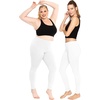 image:imageSTRETCH IS COMFORT Cotton Capri Leggings Knee Length Pants Plus Size  Soft pullon comfort lightweight summer feel ankle option casual layering cotton leggings black capris under dressesWhite