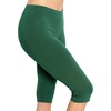 image:imageSTRETCH IS COMFORT Cotton Capri Leggings Knee Length Pants Plus Size  Soft pullon comfort lightweight summer feel ankle option casual layering cotton leggings black capris under dressesHunter Green