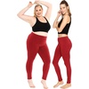 image:imageSTRETCH IS COMFORT Cotton Capri Leggings Knee Length Pants Plus Size  Soft pullon comfort lightweight summer feel ankle option casual layering cotton leggings black capris under dressesRed
