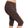 image:imageSTRETCH IS COMFORT Cotton Capri Leggings Knee Length Pants Plus Size  Soft pullon comfort lightweight summer feel ankle option casual layering cotton leggings black capris under dressesBrown